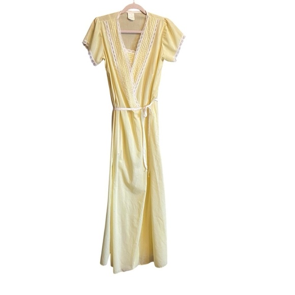 Edward Saykaly Vintage Yellow Nighty Set/Boudoir-Size Small - Picture 3 of 16